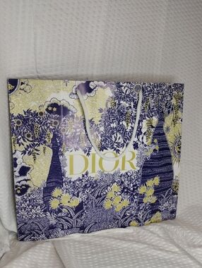 Dior Yellow & Navy Floral Giftbag